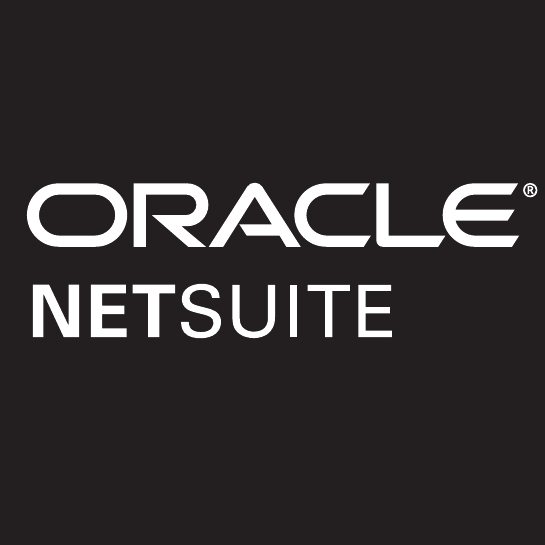 The Oracle Netsuite logo on a dark background.